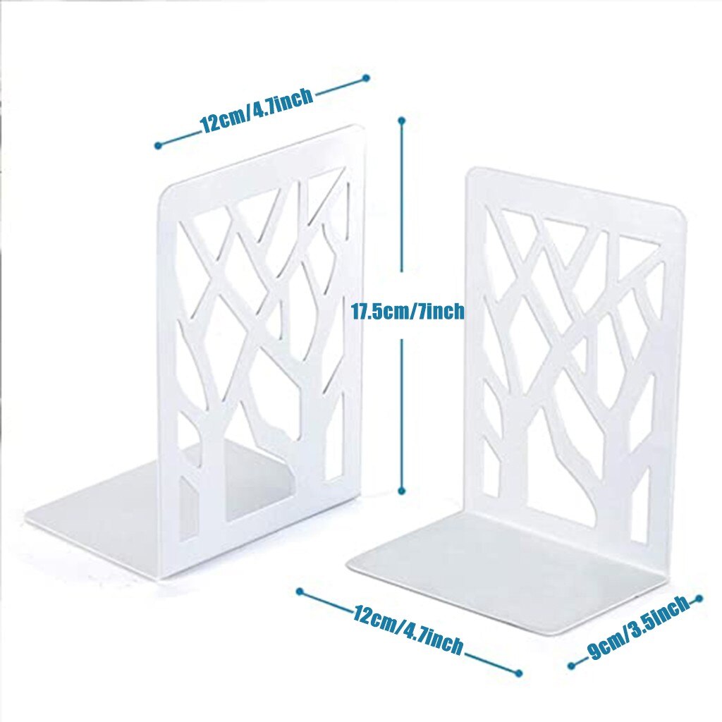 Black Metal Non-Slip Bookend Bracket Heavy Book End Office Book Stopper Desk Organizer Book Holder Bookends Office Accessories