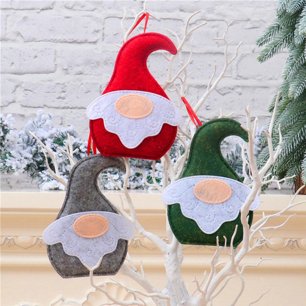 Nieuwjaar Diy Vilt Doek Kerstboom Decoratie Voor Thuis Hanger Ornament Decor Sleutelhanger Herten Sneeuwpop Kerstman