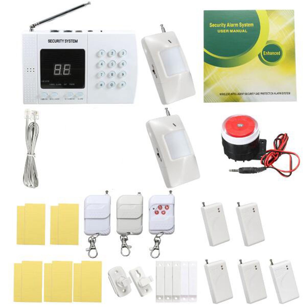 Home Security Wireless Door Sensor LCD Notification Alert security alarm support Alexa Google Home Alert Sensor Kit 20PCS/Sets