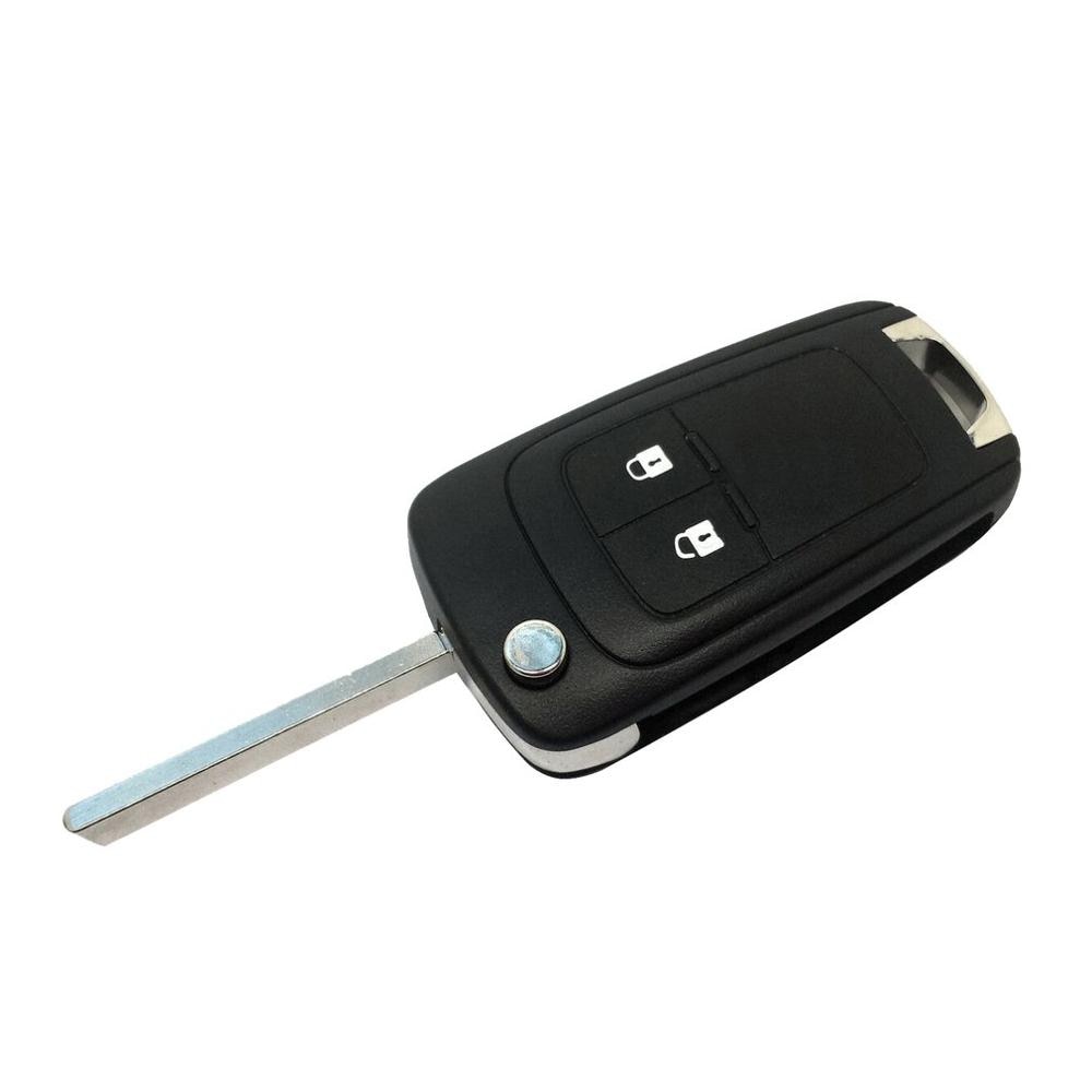 2 Knop Auto Folding Key Case Sleutel Auto Beschermende Shell Voor Opel Autosleutel Beschermhoes Auto Accessoires