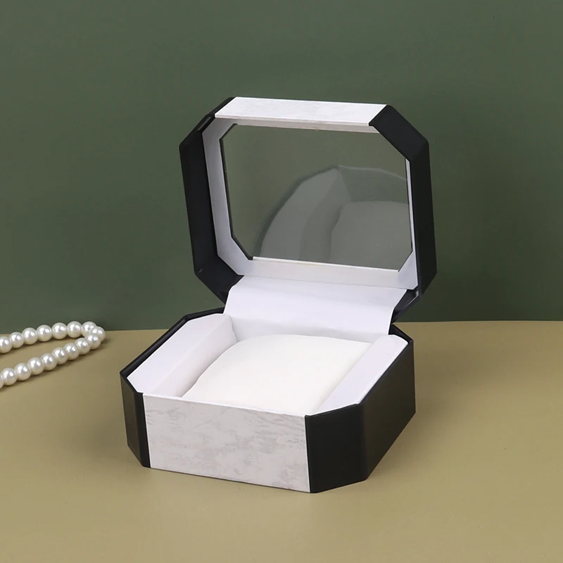 Uhrenbox, hochwertige europäische Herren-Uhrenbox aus Acryl, Uhrenaufbewahrungsbox: Weiß