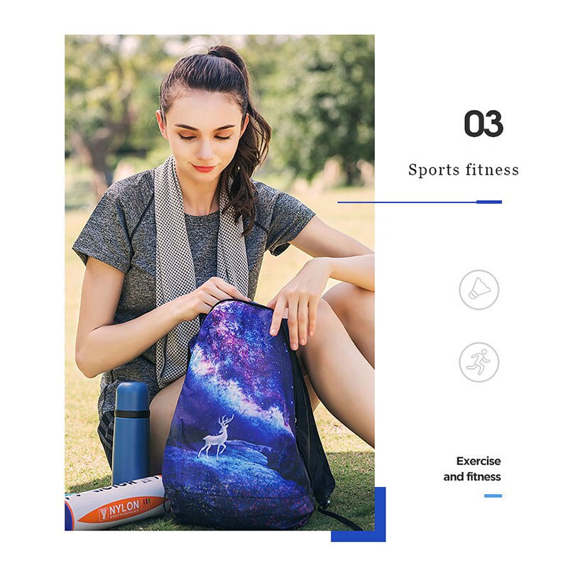 Nylon Waterproof Collapsible Backpack Women's Men's Daily Walking Travel Portable Comfort Lightweight Storage Folding Bag