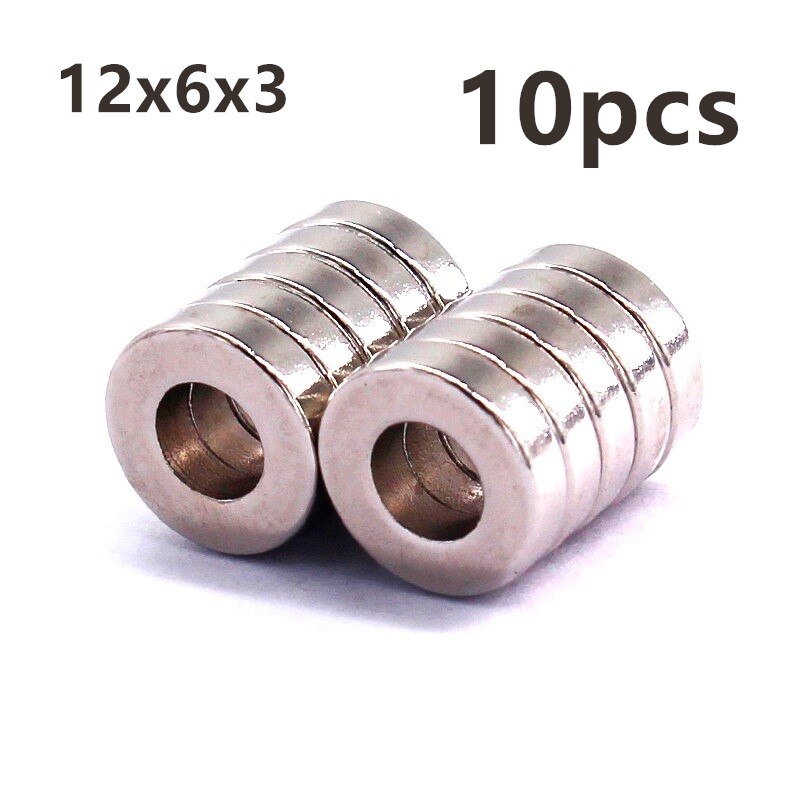 10PCS solid/hollow magnet encoder AS5048a AS5600 Gimbal motor strong magnetic ring standard: 12x6x3  10pcs