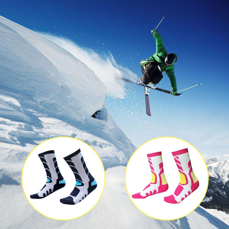 1 paar Outdoor Sport Sokken Kinderen Anti-slip Anti-zweet Ademend Rolschaatsen Skiën Fietsen Kousen Fietsen Sokken