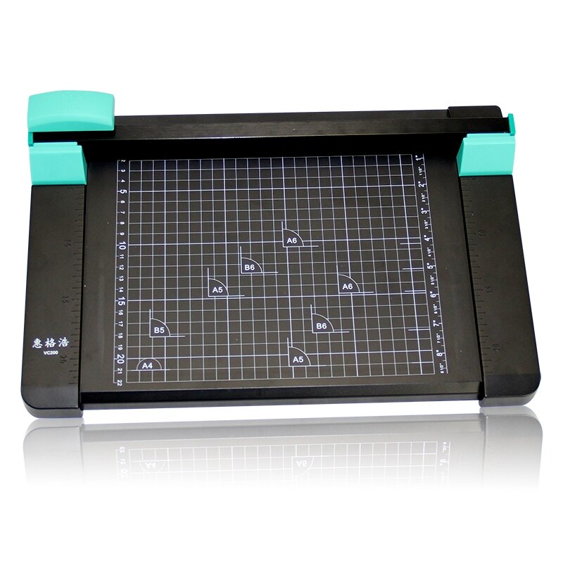 Vighood  vc200 papirtrimmer egnet  a4 a5 a6 b5 b6 papirskæremaskine rustfrit blad househood kontor