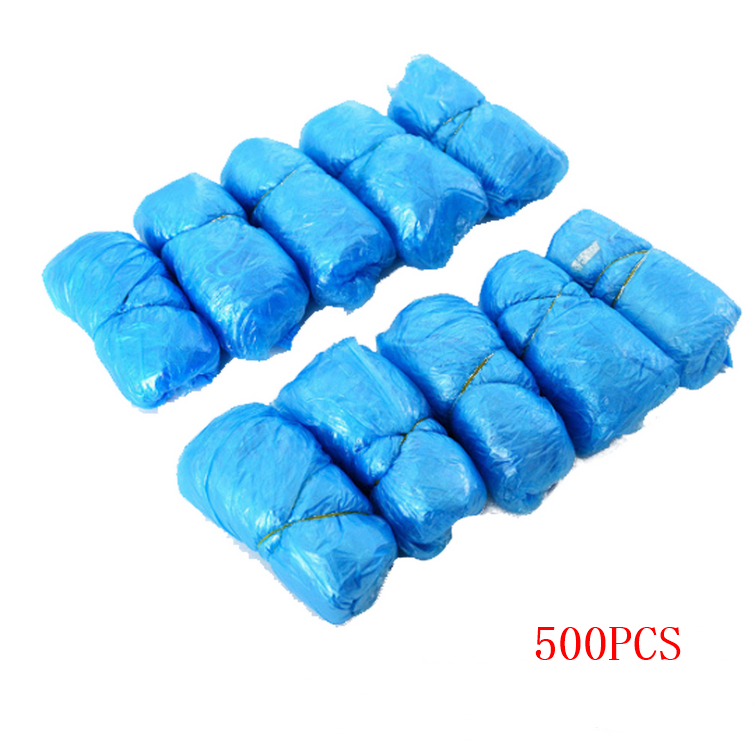 100-2000PCS Disposable PE Shoe Cover For Automatic Shoe Cover Machine Special T Buckle Shoe Cover Disposable Machine Shoe Covers: 500PCS