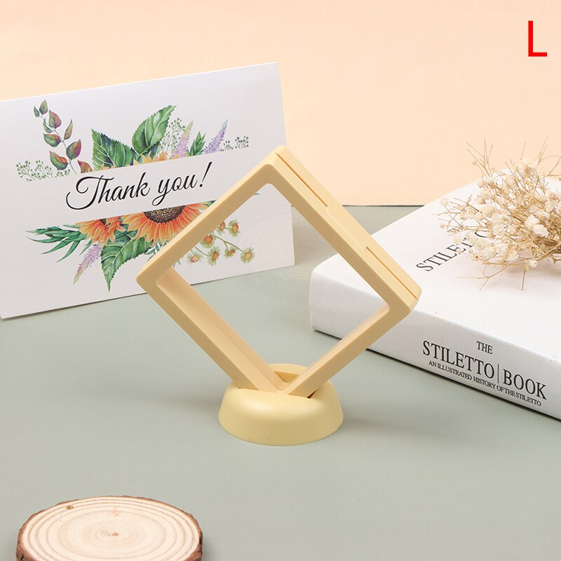 Cadre photo flottant 3D, boîte d&#39;ombre, présentoir de bijoux, support de bague et pendentif, protéger les bijoux, étui de présentation en pierre: YLL