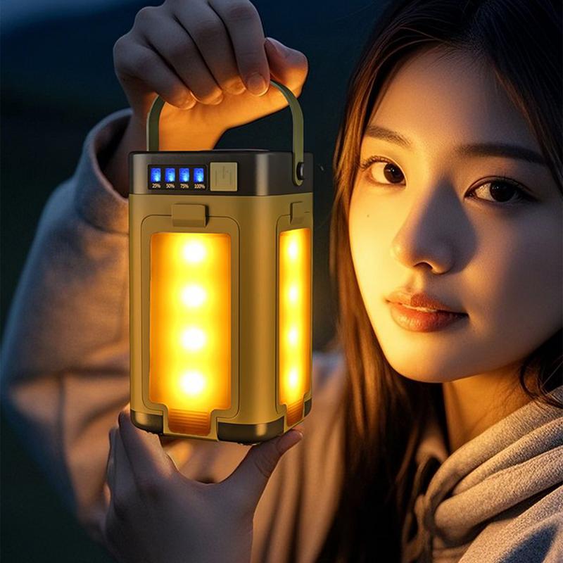 Kamplamp Tentverlichting voor kamperen Zonne-energie Draagbaar 6 modi Dimbaar met 90 graden Uitbreidbaar 4 Led Voor Wandelen Patio Tent Power