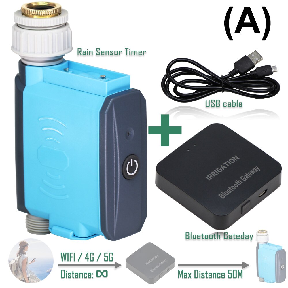 Rain Sensor WIFI Bluetooth Watering Timer Garden Automatic Irrigation Sprinkler Mobile Phone Smart Remote Control Smartlife Tuya