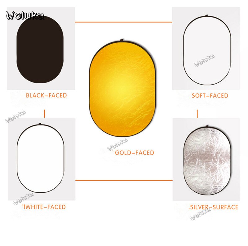 Oval Reflector 90*120cm Five-in-all flexo plate portable fill plate folding photographic plate CD50 T13