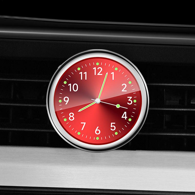 Autoklok Lichtgevende kleine analoge klok Stick-On Mini digitaal horloge Mechanica Quartz Klokken Auto Ornament Auto Auto-accessoires
