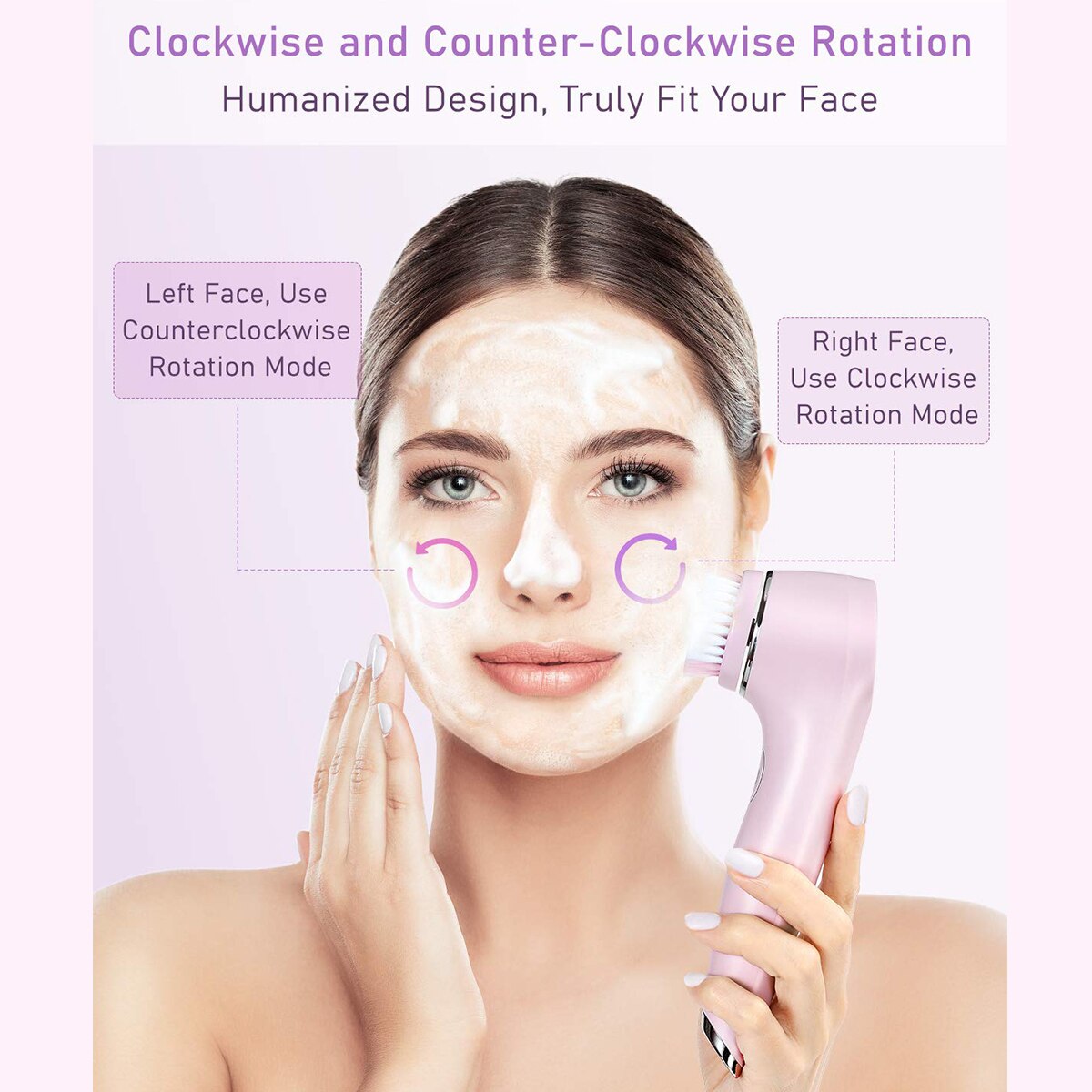 Liberex eléctrico giro cepillo de limpieza Facial IPX7 cepillo Facial a prueba de agua profunda eliminar espinillas acné cara limpia cuidado de la piel