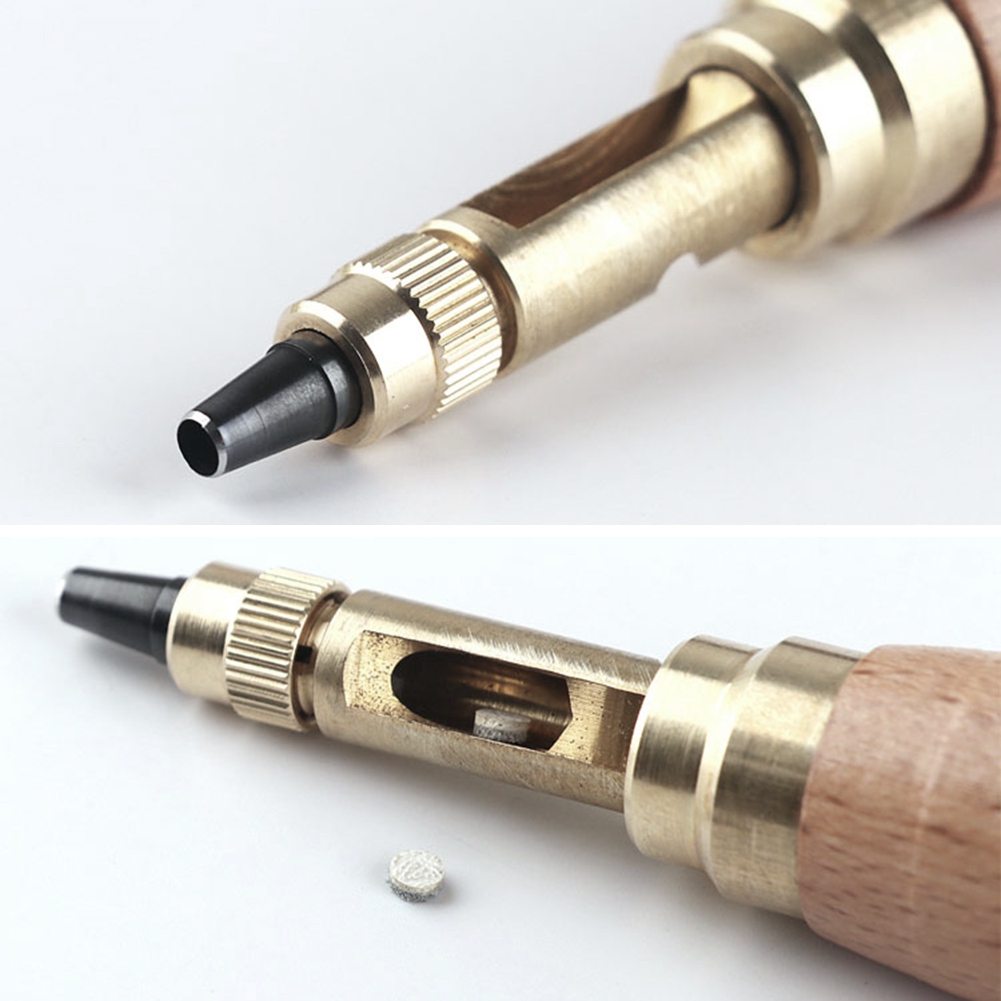 6pcs Tips Belt Screw Hole Punch Leather Tool Book Drill Craft Paper Punch Kit 1.5mm 2mm 2.5mm 3mm 3.5m 4mm