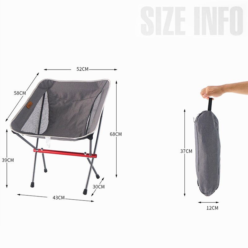 Outdoor Ultralight Klapstoel Draagbare Aluminium Maan Stoel Camping Vissen Stoel Strand Luie Stoel