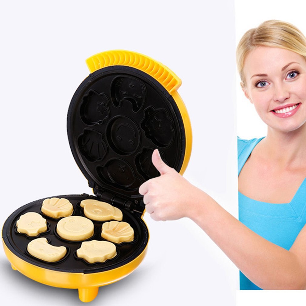 Huishoudelijke Automatische Taart Machine Cartoon Mini Kinderen Brood Maker Dubbelzijdig Bakken Ontbijt Machine