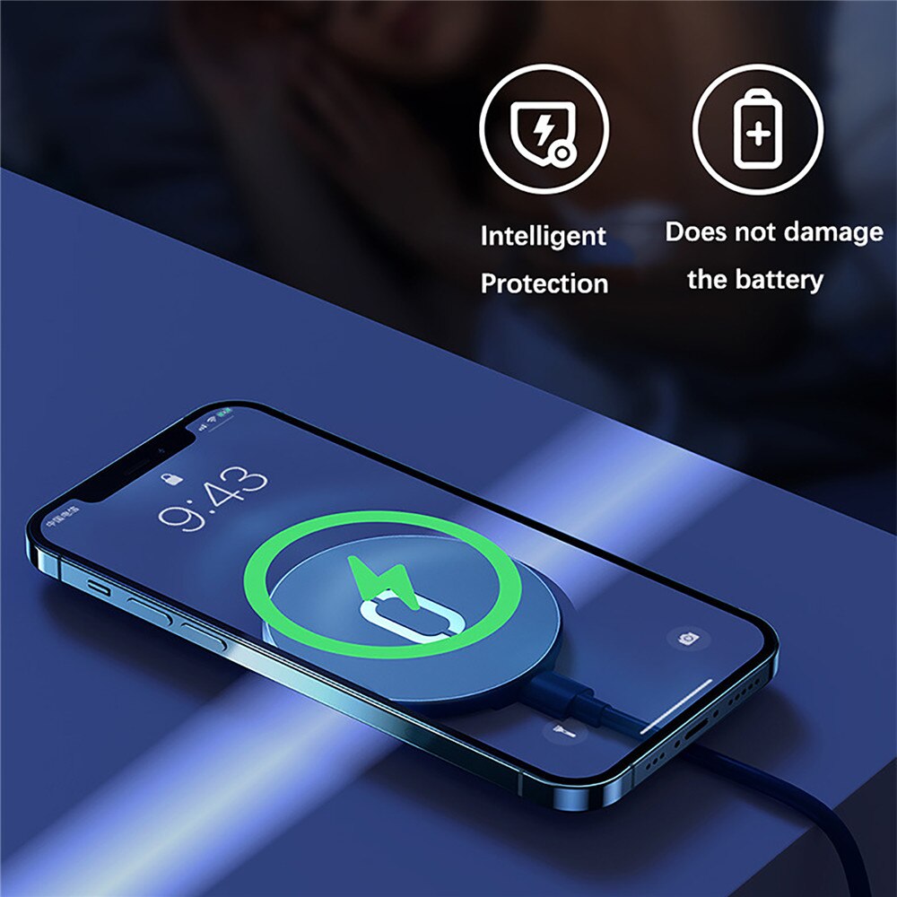 15w draadloze telefoonopladers voor de iphone 12- serie, magnetische snellaadstandaard voor de iphone 12 pro/pro max/mini-telefoon