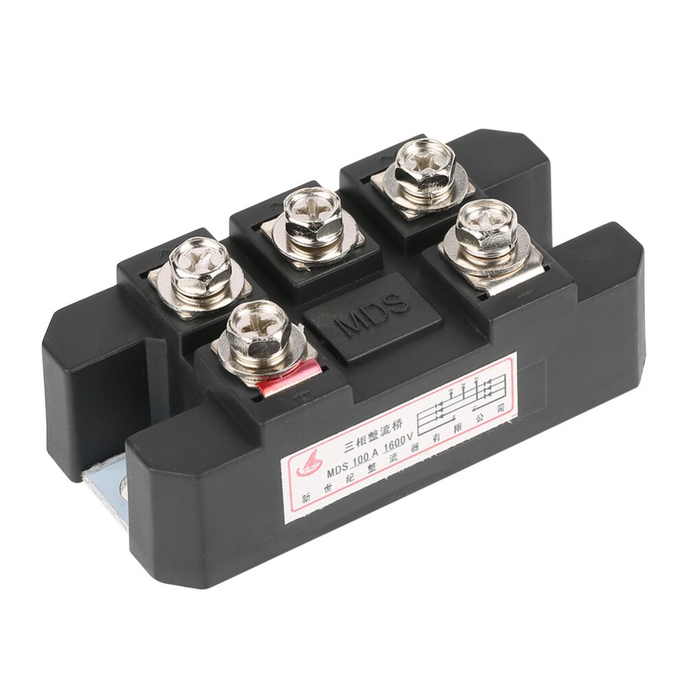1PC MDS100A 3-fase Puente rectificador de diodo de puente de diodo 100A Amp 1600V cobre 3,1*1,6 * 1.2in caja de Metal de puente de diodo de Control