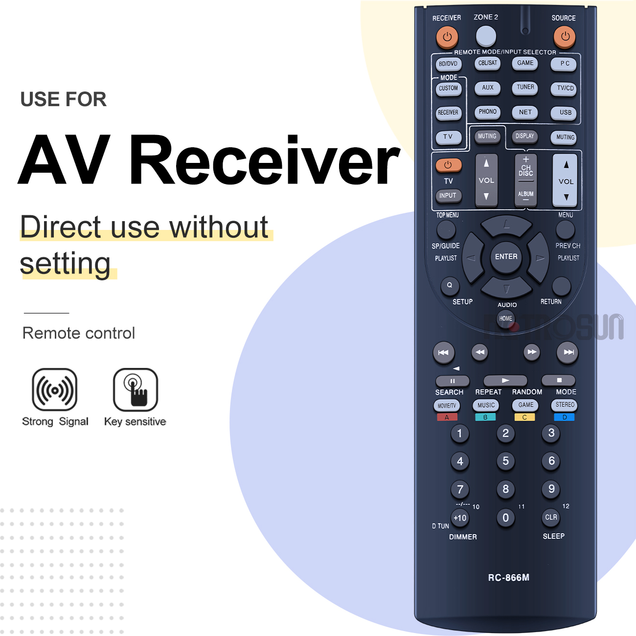 RC-866M RC866M Remote Control fit for ONKYO TX-NR626 TXNR626 HT-RC560 RC-868M HT-S5300 HT-S6300 HT-S7300