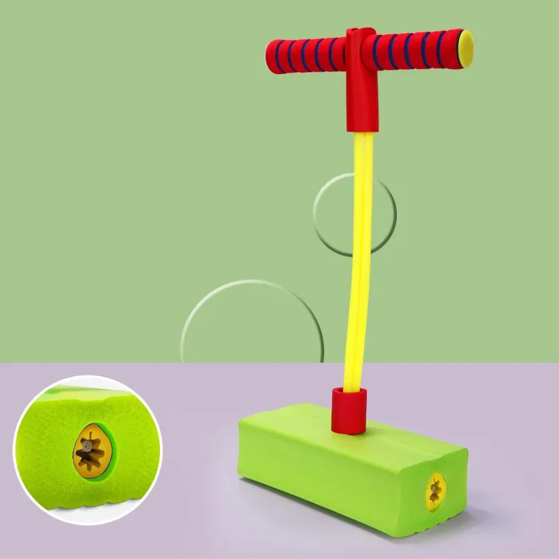 Bouncing Ball Frog Jump Long Height Exercise Equipment Increase High Jump Bouncing Ball Children's Balance Training Equipment: army green