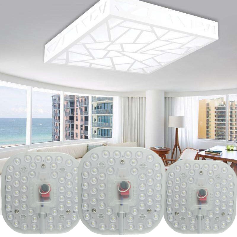 Square Ceiling Lamps LED Module AC220V 230V 12W 18W 24W LED Light Replace Ceiling Lamp Lighting Source Convenient Installation