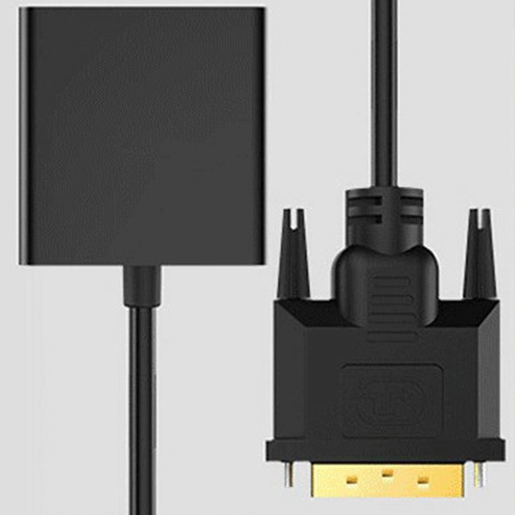 DVI-D Adapter DVI To VGA Full Hd 1080p Cable Videos Converter 24 + 1 25 Pin To 15 Pin Cable Converter Computer DVI To VGA