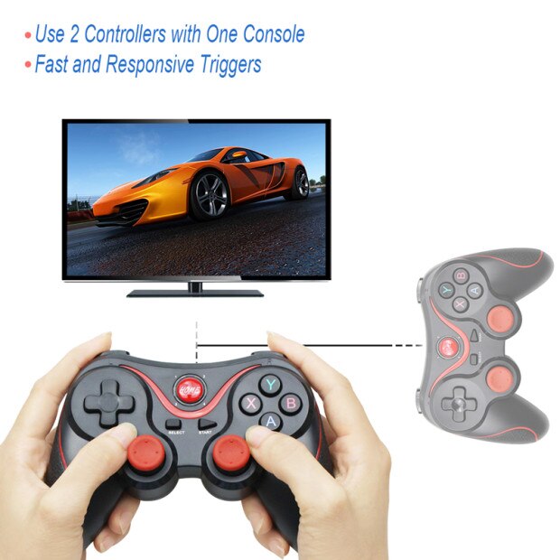 T3 X3 Wireless Joystick Gamepad Game Controller bluetooth BT3.0 Joystick For Mobile Phone Tablet TV Box Holder