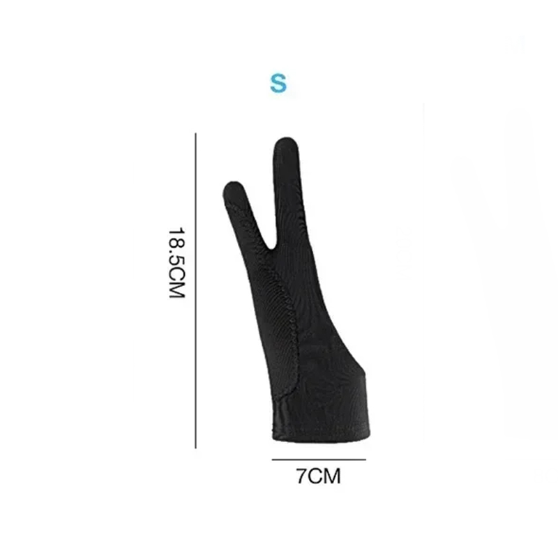 Gants de dessin à deux doigts S/M/L, Anti-tactile, Anti-salissure, pour tablette, tableau numérique, écran tactile, peinture à l'huile, fournitures d'art de bureau: green