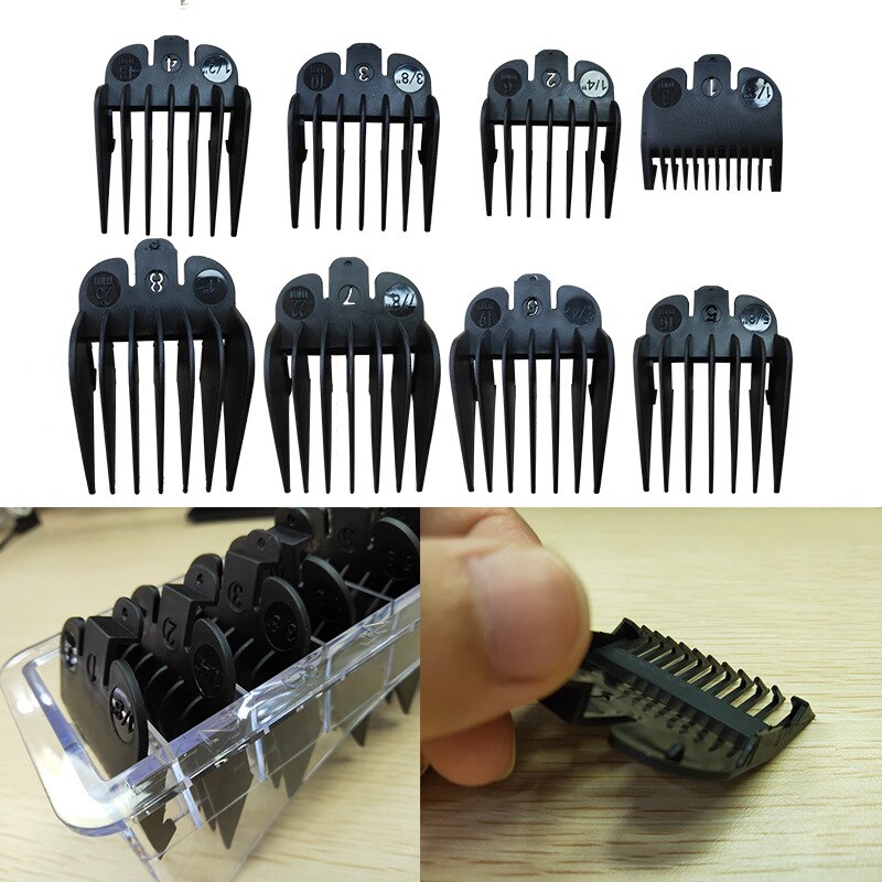 8 Pack Universal Hair Clipper Cutting Guides Combs... – Grandado