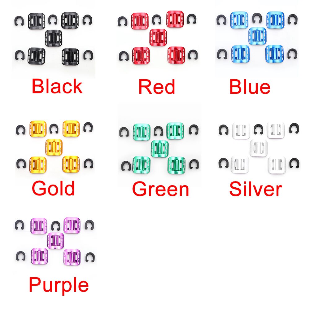 5 Pcs Bike Olie Buis Vaste Clips Gids Conversie Frame Vaste Klem Fiets Tubing Zetel Aluminium Clip Remkabel C vorm Gesp