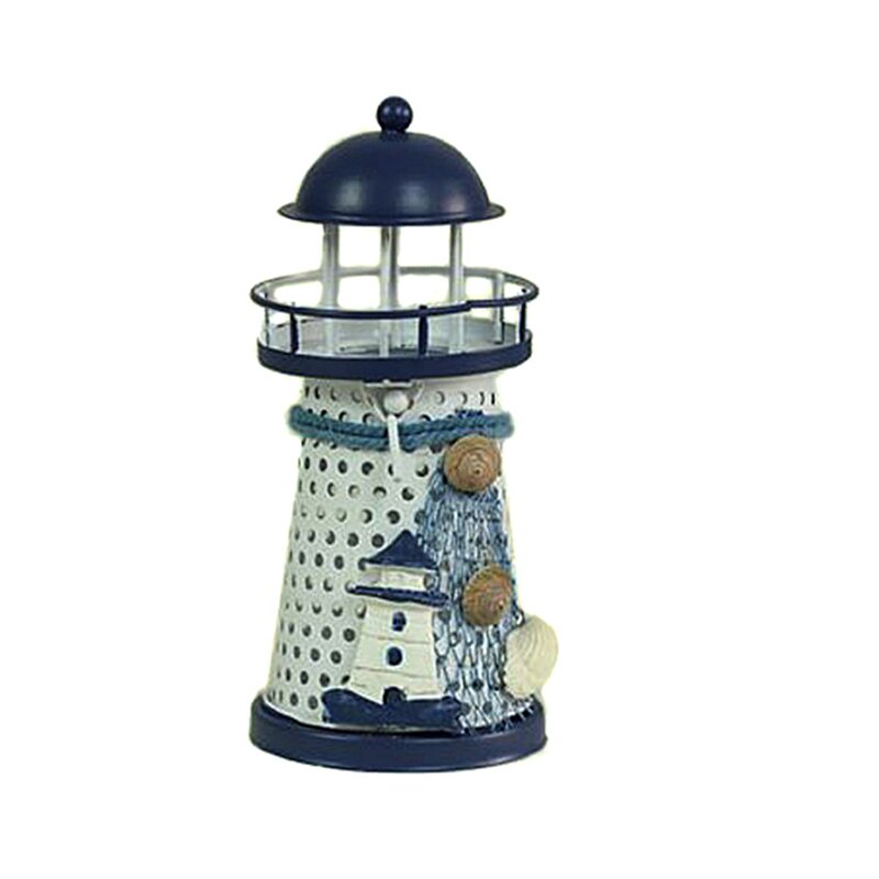 Laterne Kerzenhalter Jahrgang Mittelmeer-Stil Eisen Turm Kerzenhalter Leuchtturm Kerzenhalter Heimat Hochzeit Dekor