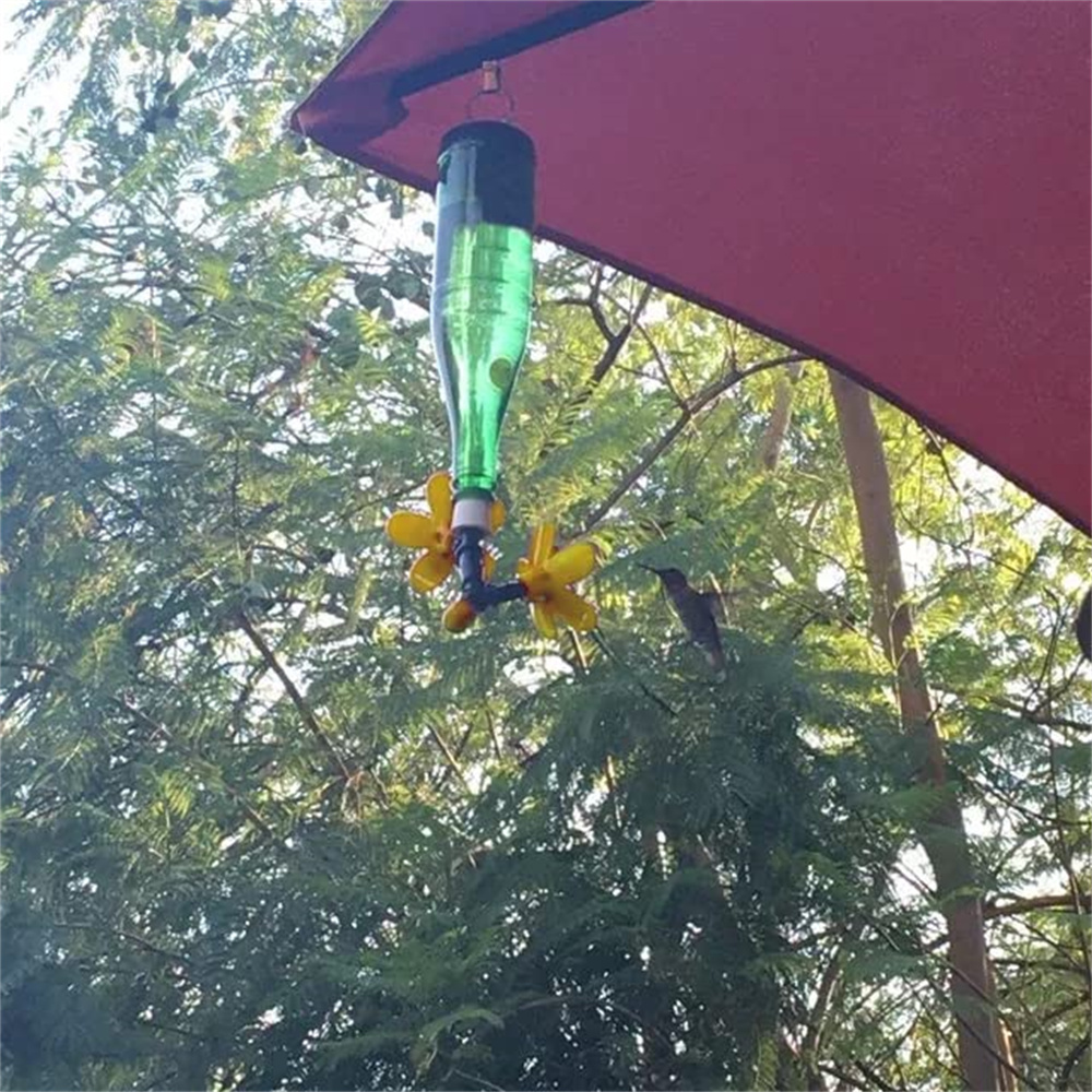 Flower Hummingbird Feeder Kit DIY Recycling Bottle Hanging Feeder for Outdoor Recycled Wine Bottle Accessories PR