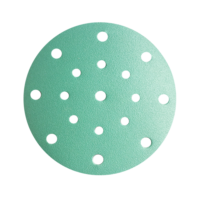 Grønne 100 ark  of 6 tommers 17- hulls sandpapir 150 mm runde flokkingspapir 80-400- korns slipepapir for festool slipemaskin