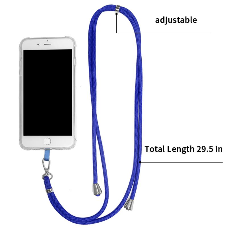 Mobiele Telefoon Bandjes Multifunctionele Opknoping Hals Netto Touw Lange Lanyard Voor Telefoons Toetsen Mobiele Telefoon Verstelbare lanyard: 04 blue