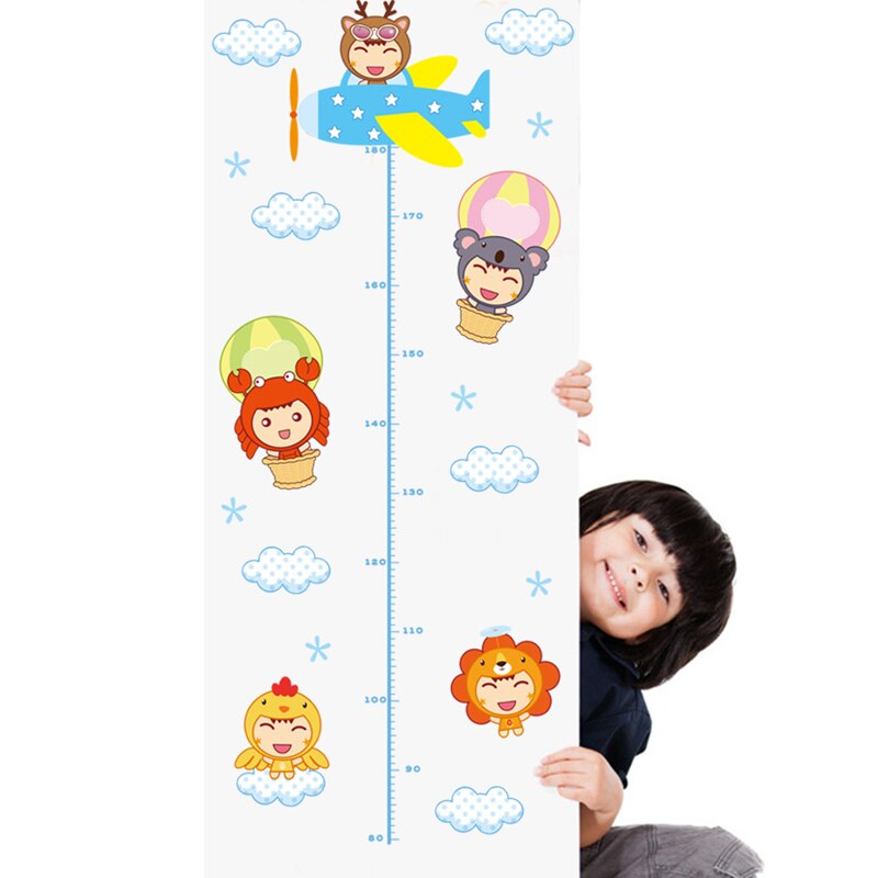 Cartoon baby height Wall Sticker for kids baby rooms bedroom decoration Mural Art Decals Wallpaper nursery Chart Ruler stickers