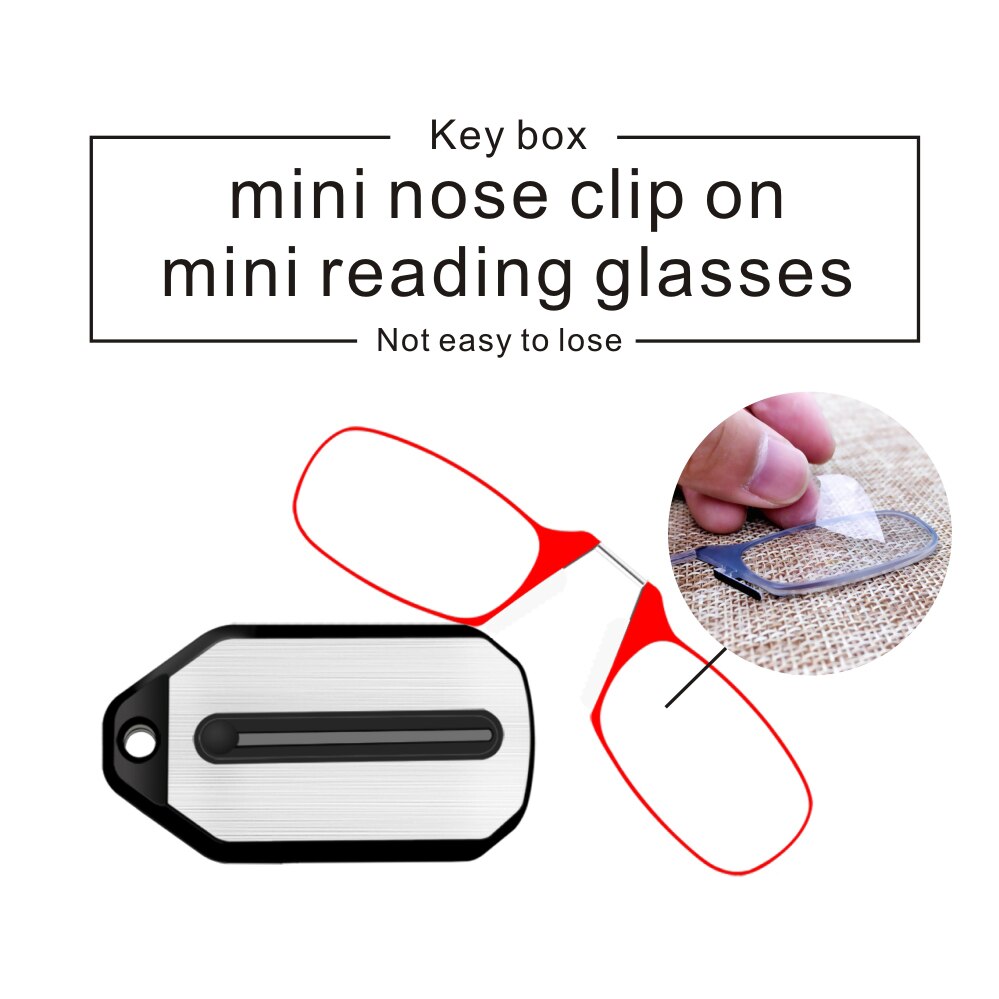Mini Neusclip op Leesglas Mannen voor Vrouwen Randloze Draagbare Vergrootglas Verziend Bril Brillen Dames