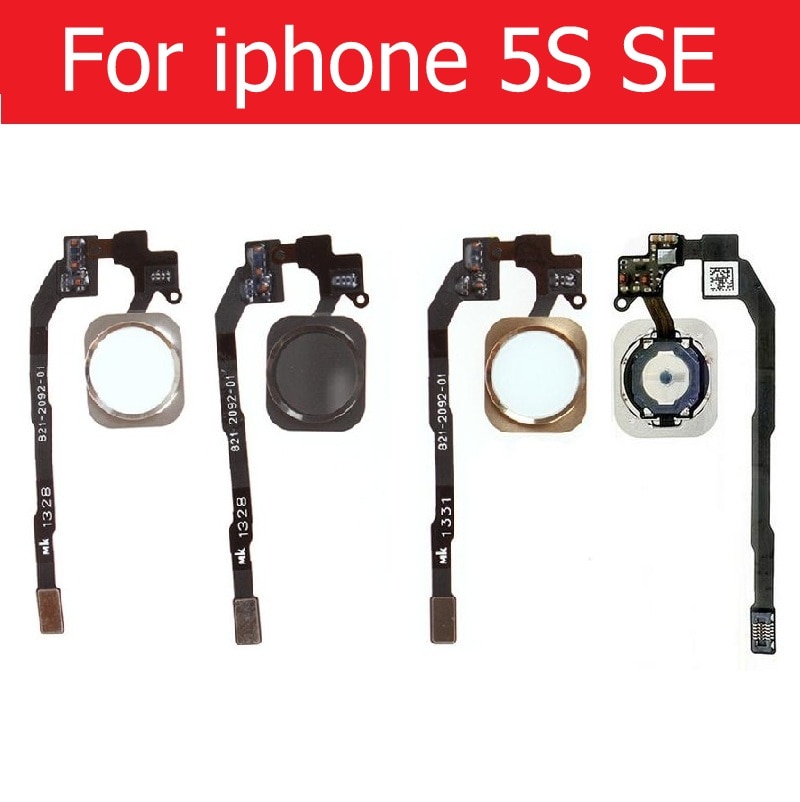 Home Button Flex Cable Assembly For iPhone 5S SE 6 6s 7 8 Plus Home Button Screen On Contral Flex Cable Replacement Repair Parts