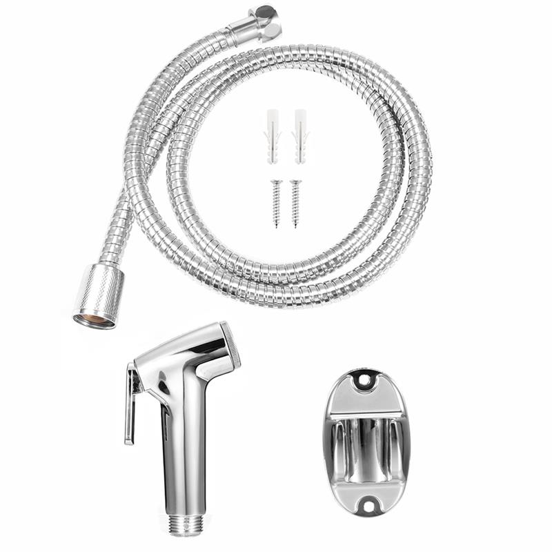 Bad bærbar bidet sprøyte håndtak toalett bidet dusjhode sprøyte for personlig hygiene med rustfritt stål slange