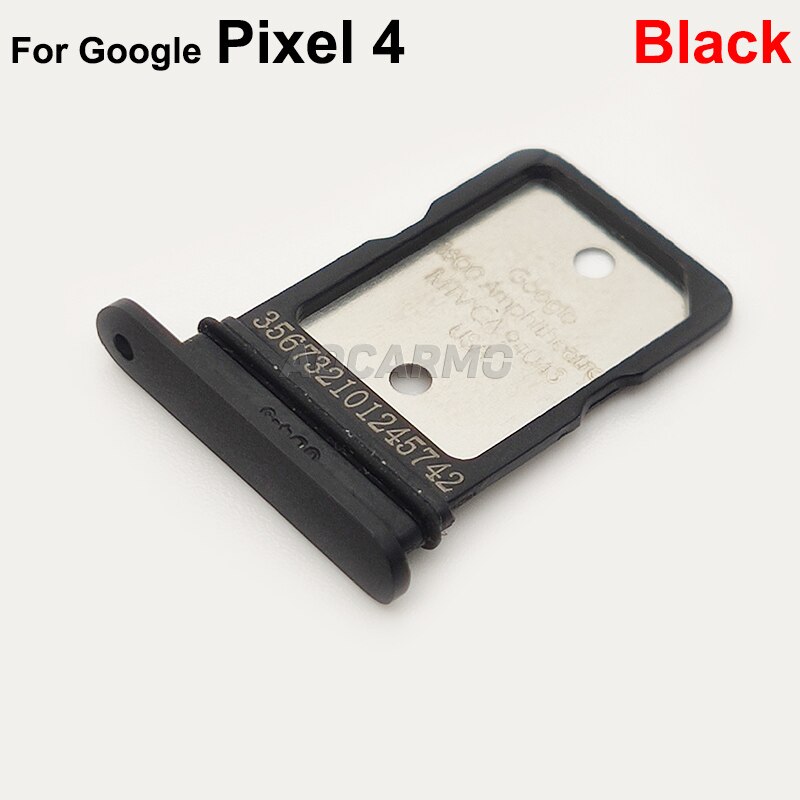 Aocarmo Black For Google Pixel 4 / 4 XL Sim Card Tray SIM Slot Holder Replacement Parts: Pixel 4 -- Black