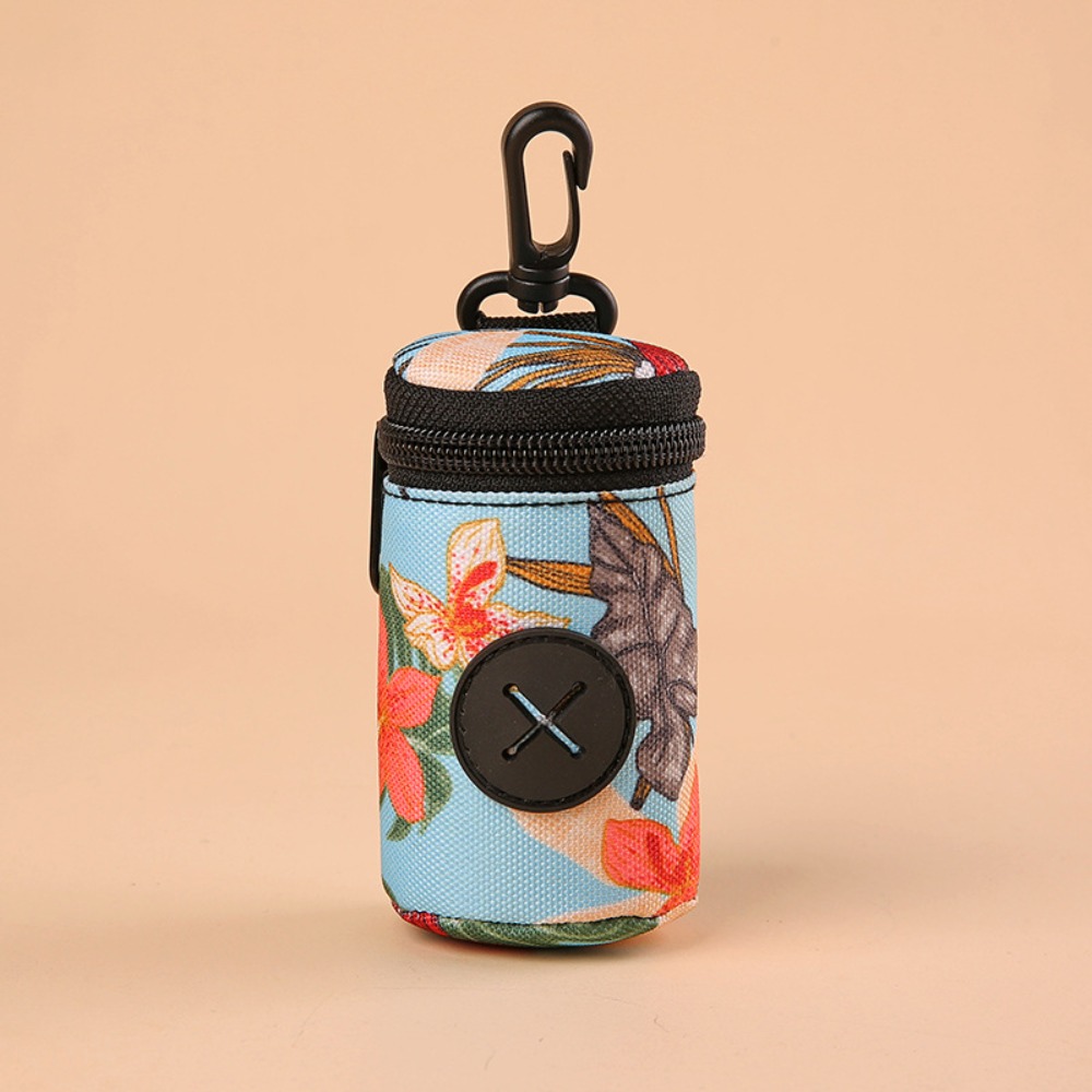 Dispensador de bolsas para excrementos de perro, accesorio portátil para caminar, soporte para bolsas de residuos, organizador de bolsas de basura con cremallera, suministros para mascotas: Naranja