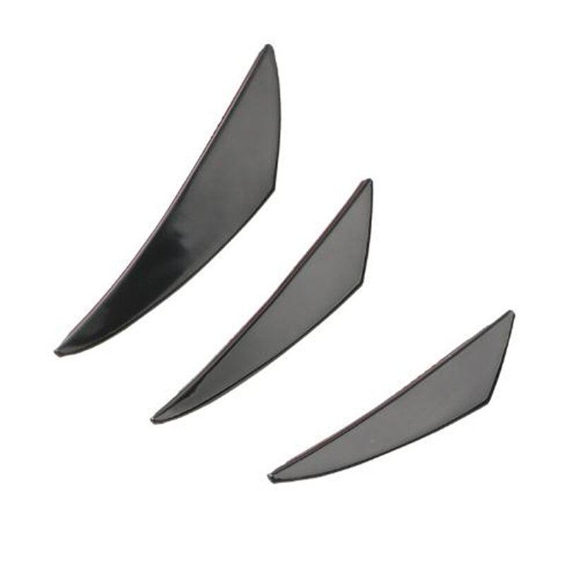 6pcs/set Fit Front Bumper Lip Diffuser Splitter Fins Body Spoiler Canards Valence Chin Car Tuning Canard