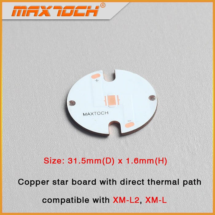 MAXTOCH Cree XM-L2 XM-XML2 XML 31.5mm x 1.6mm Directe Thermische Pad MCPCB