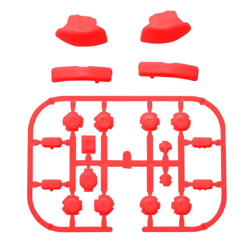 Juego completo de botones para Nintendo Switch, combinación de botones Zl/Zr/L/R Joycon, botón de hombro, Abxy Botón de dirección, 1 unidad: red