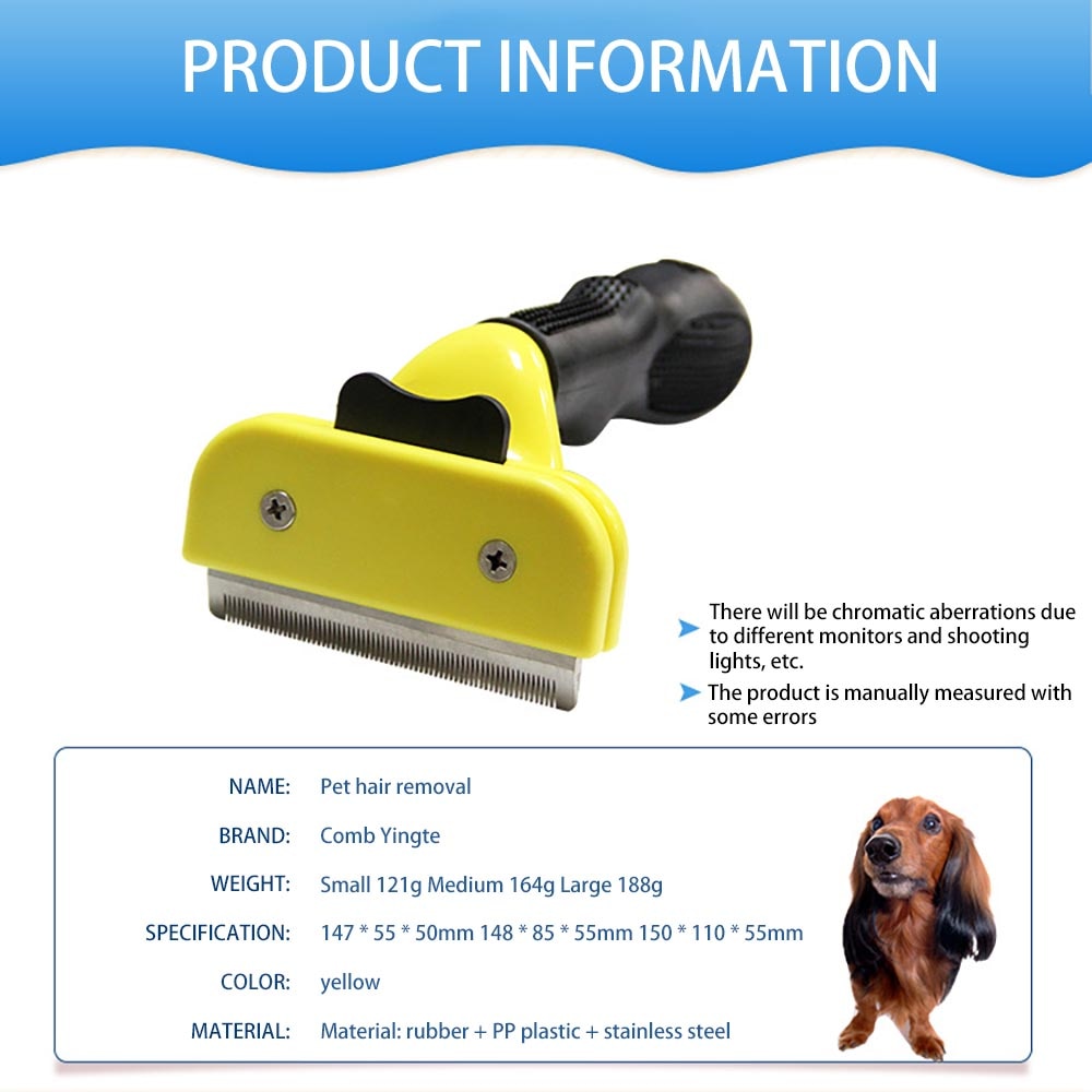 Huisdier Haaruitval Kam Pet Hond Kat Grooming Brush Tool Furmins Ontharing Kam Voor Honden Katten Zachte Handvat Huisdieren leverancier