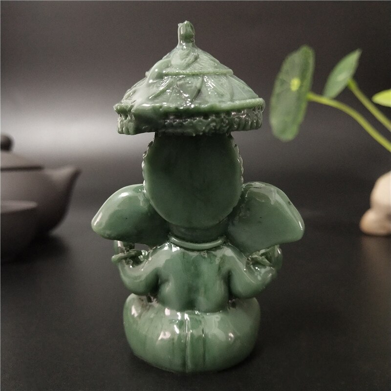 Lord ganesha statue buddha elefant gud skulpturer figurer menneskeskabte jade sten håndværk hjem have dekoration buddha statuer