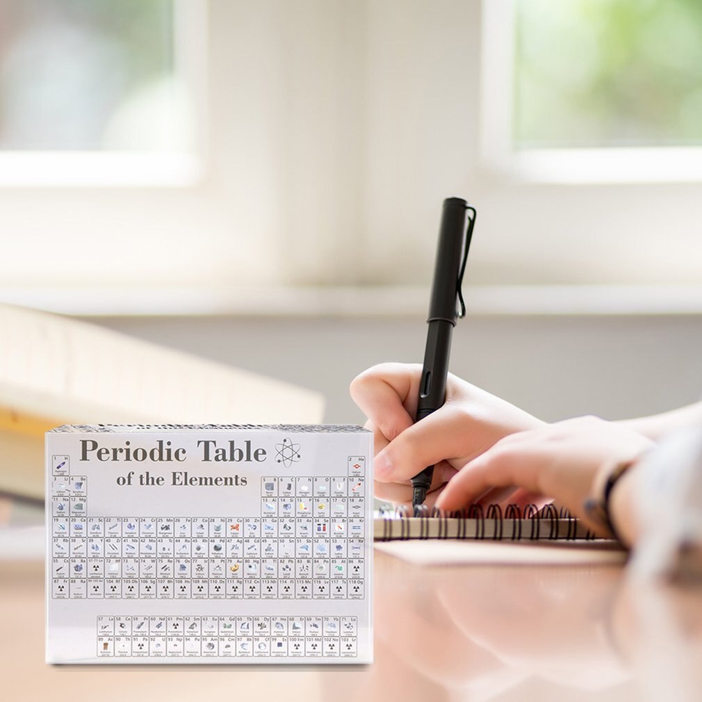 Acrylic Periodic Table Display With Kids Teaching School Day Birthday Chemical Display decor