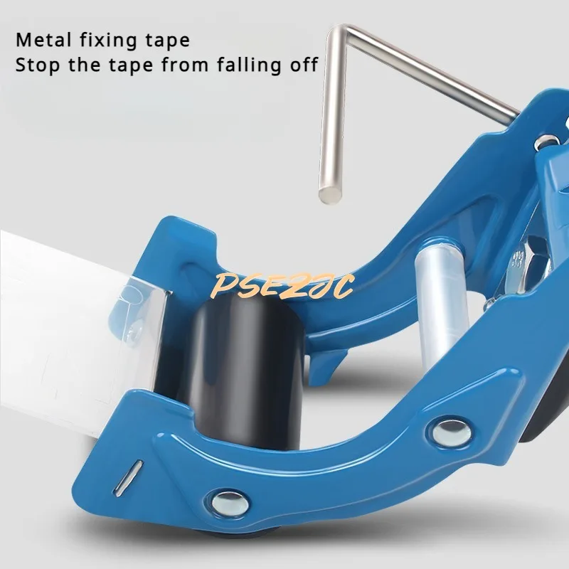 Draagbare, transparante metalen tapesnijder, verpakkingsmachine, plakbandmachine, dozenafdichtmachine, kantoorgereedschap