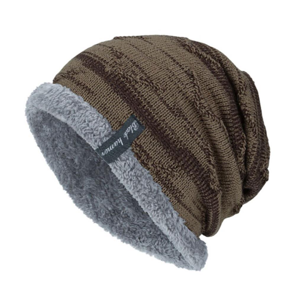 Unisex-mütze, freizeitmütze mit fellfutter, wintermütze zum skifahren für damen und herren, hält warm, strickmütze, cap: K