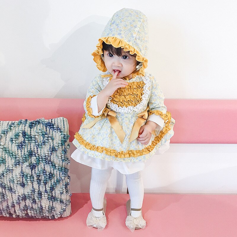 med uret Trofast Symposium Baby pige lolita blomster kjoler spædbarn prinsess... – Grandado