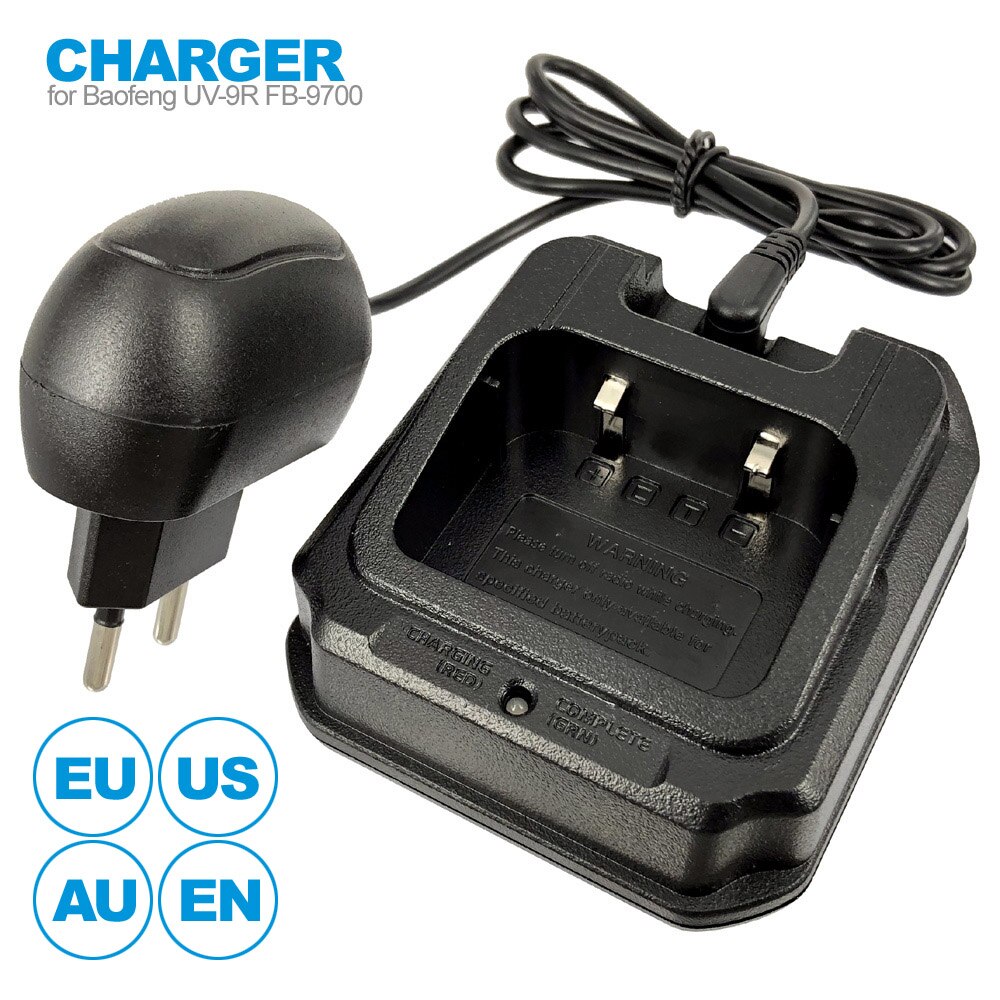 CHR-9700 de la energía del cargador de CA adaptador para $TERM impacto BaoFeng BF-9700 UV-9R más BF-A58 UV-XR A-58 GT-3WP UV-5S Radio de dos vías Walkie Talkie