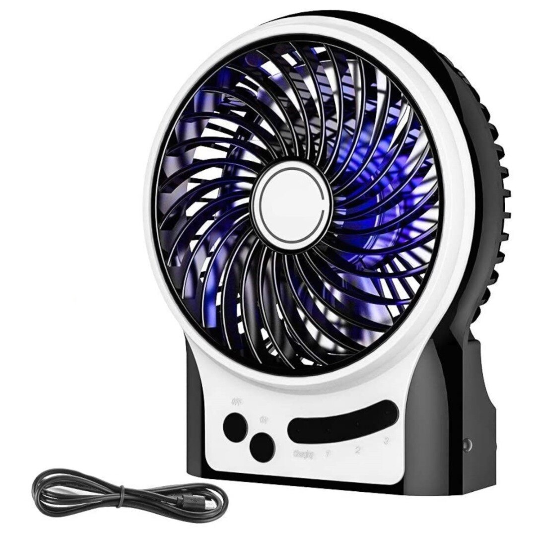 Zwart Usb Opladen Fan 4 Inch Met Kabel Lijn Handheld Kleine Ventilator Zomer Cooling Outdoor Reizen Draagbare Ventilator